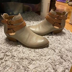 Tan and brown Ankle boots